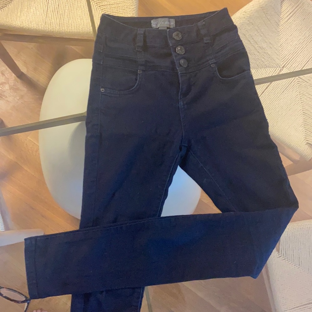 High waisted skinny jeans